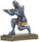 Ofiedx Knight Stifthalter für Schreibtisch, Ritter, Statue, Dekoration, Büro, Schreibtisch-Dekor für Männer, inspirierende Lehrer-Schreibtischdekoration, Blau