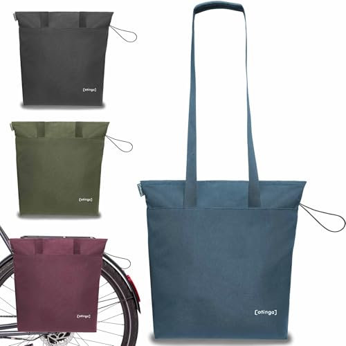 otinga® Shopper Fahrradtasche faltbar [14L Volumen] ideal als Zusatztasche zum Verstauen I Einkaufstasche Fahrrad für jeden Gepäckträger I Extra leichte & Wasserabweisende Fahrradtasche Damen