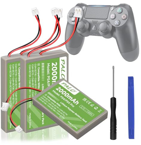 PS4 Battery 2000 mAh Replacement for Sony PS4/PS4 Pro/PS4 Slim PS4 Dualshock 4 Controller CUH-ZCT1E CUH-ZCT1H CUH-ZCT1U CUH-ZCT2 CUH-ZCT2U