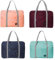 Faltbare Reisetasche, EIN Satz von 4 Stück Handgepäcktaschen, Handgepäck Tasche für Flugzeug, für Urlaub, Einkaufen, Reisen und das Fitnessstudio, Burgunderrot, Himmelblau, Marineblau und Rosa