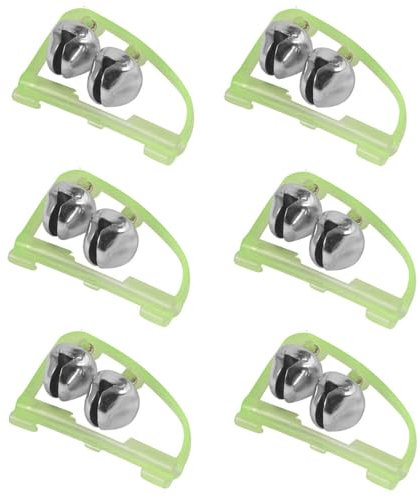 CuiCanfla Nachtangeln,6 Stücke Bissanzeiger-Glocken, Angelruten Glocken, Nacht Angelruten Alarmglocke, Angelruten Glocke zum Angeln,für Outdoor Angeln Angelrute Bissanzeiger Angeln