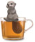 Winkee - Cute Animal Teesieb I Tee Ei für losen Tee I Tea Infuser lustig I Teesieb für Tasse I Gewürzsieb Silikon I Teekugel-Tier-Figur (Otter)