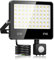 LAMLAMCK Foco LED con Sensor De Movimiento 50W - 5000LM 6500K Blanco Focos LED Exterior Con Sensor De Movimiento, IP66 Impermeable Proyector Exterior para Patio, Jardín, Pasarela, Garaje
