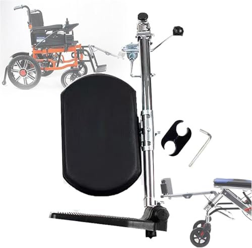 Reposapiernas Elevadores para Silla De Ruedas: Universal, Soporte De Pedal Único: 100 Kg, Fácil Limpieza, Ángulo Ajustable/90°-180°, con Reposapiés Acolchados, para Ancianos(Right)