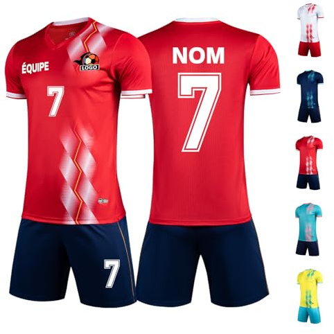 LAIFU Maillots de Football personnalisés Maillots de Football personnalisés avec Noms, Noms d'équipes et Logo