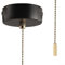 Interrupteur à cordon de tirage de lumière, Interrupteur à tirette élégant avec chaîne de 200 cm for plafonnier de salle de bain, conception à montage supérieur adaptée à divers réglages(Schwarz)