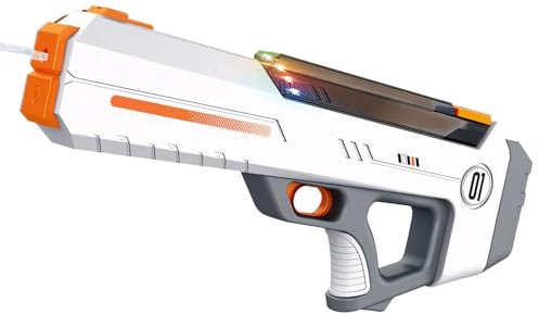 Elektrische Wasserpistole mit Automatische Saug,Wasser Pistole Elektrisch Wasserspritzpistolen Wasserpistolen Großer Reichweite 32ft Spritzpistole Spielzeug für Erwachsene Kinder (Orange)