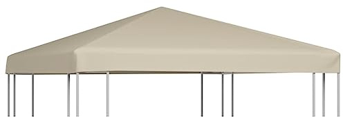Myheimly Pavillondach Ersatzdach Pavillon Dachplane Pergola Ersatzbezug Partyzelt Dach Beige,3 x 3 m