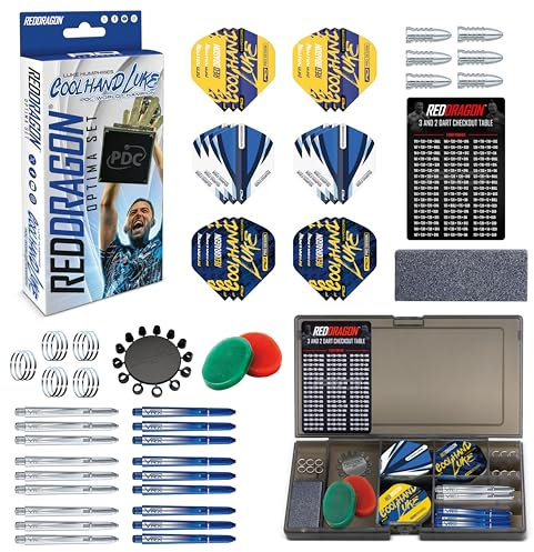 RED DRAGON Darts – Luke Humphries Coolhand – Optima Multi Accessory Pack – Professionelles Dartzubehör