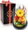Rosa Eterna & Gerbera Stabilizzate | Regalo di Lusso con Luce LED | Perfetto per Anniversari, Festa della Mamma | Ideale per Moglie, Fidanzata, Mamma e Nonna | Fiori Preservati che Durano Anni​