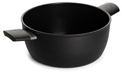 Woll Eco Lite QXR Topf - Induktiv -, Ø 24 cm, 11 cm hoch, 5 Liter, mit 2 Seitengriffen - Geeignet für alle Herdarten, PFAS-frei,100% recyceltes Aluminium, backofenfest, schwarz