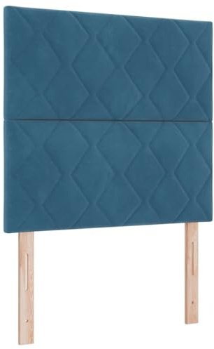 vidaXL Kopfteil Dunkelblau 100 cm Samt, Schlafzimmer, Moderner Kopfteil, Stylisches Bett-Accessoire, Rechteckige Komforthilfe, Robuste Polsterung, Zimmerupgrade