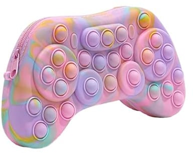 Federmäppchen im Gamepad-Design – Rosa Controller Stifteetui zum Quetschen, Süßes Sensorisches Spielzeug