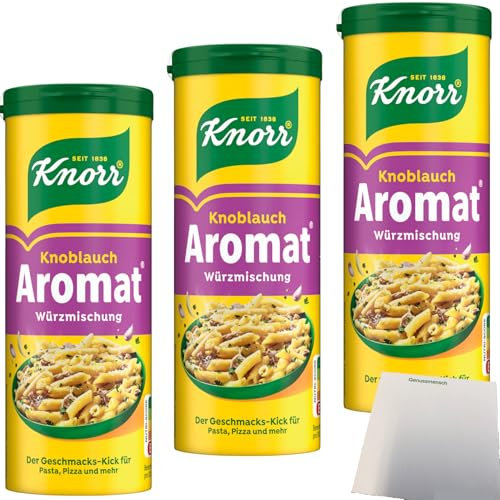 usy Bundle für Knorr Aromat Würzmischung Knoblauch 3er Pack (3x90g Streuer) + usy Block