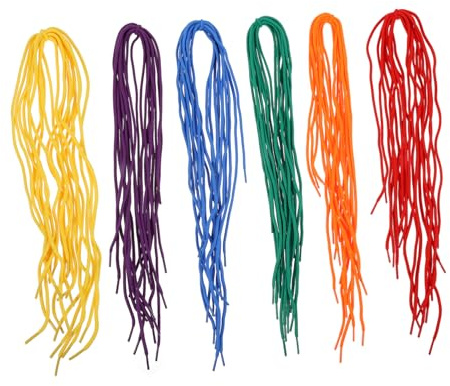 HOMSFOU Lacets de Chaussures Colorés à Perles pour Loisirs Créatifs, Corde Polyester Solide, Résistante à L'usure et Solide, pour Personnaliser Baskets et Bottes, Lot 60 Pièces, 80 Cm