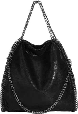 HSTWODE Damen Kette Umhängetasche,umhängetasche damen,Große Hobo-Taschen,Crossbody Schultertasche,für Alltag, Beruf und Reise