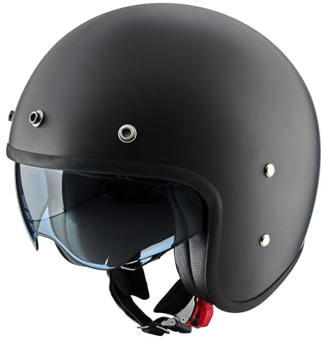 Peroz Filus Casco aperto, nero opaco, M