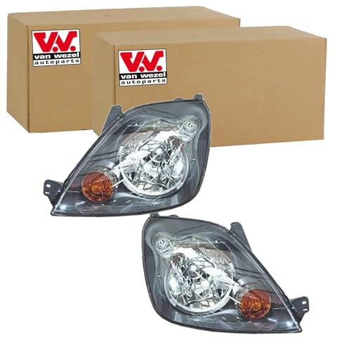 2x Van Wezel H4 Scheinwerfer Set links+rechts | 1806961 + 1806962 Kompatibel mit Fiesta V (jh_, Jd_),fiesta V Van