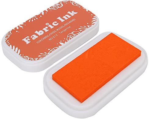 Taidda Art Supply Malzubehör-Stempelkissen, Helles, Klares Muster-Stempelkissen für Vintage-Sammelalbum, Orange, Gelb, Dunkelrot, Frühlingsgrün, Cyan-, Sicher und Ungiftig, 1 Stück, für Papier,