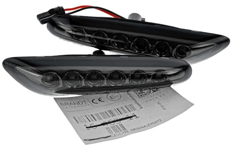 BRANDT Seitenblinker Set LED Blinker + Kabel Schwarz passend für Bmw 1er E81 E87 04-11 E82 E88 07-13 3er E46 01-05 3er E90 E91 E92 E93 05-13 E60 E61 03-10 X1 E84 09-12 X3 E83 03-10 Blinkleuchten