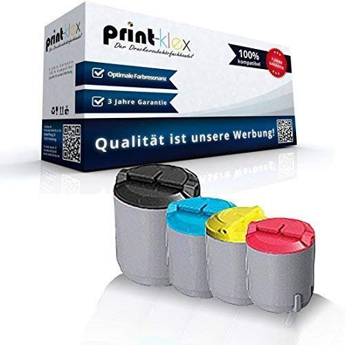 Print-Klex XXL Toner Set kompatibel für Samsung CLP300 CLP300N CLP300NG CLX2160 CLX2160N CLX3160FN CLX3160N Schwarz Cyan Magenta Yellow