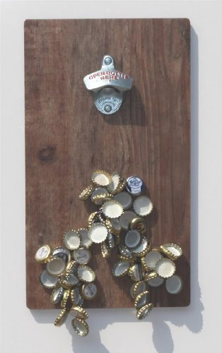 FLUX-Wandflaschenöffner in Holz-Optik Whiskey mit Magnet-Falle