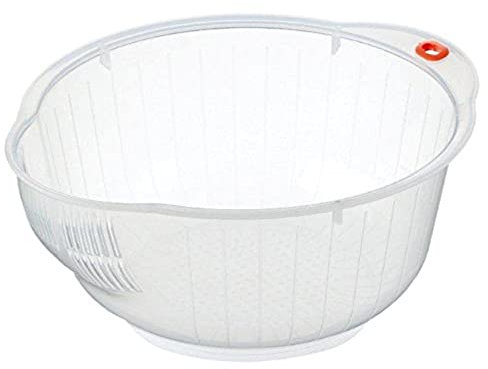 Inomata Bassine à riz japonaise en plastique avec passoire 2 l