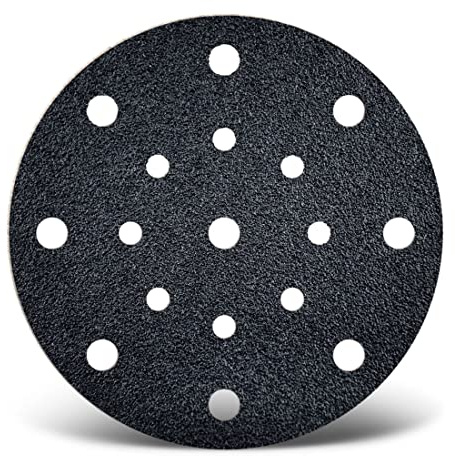 MENZER Black Schleifscheiben 150 mm, 17-Loch (50 Stk.) K240 | f. Exzenterschleifer, Siliciumcarbid, Klettbefestigung