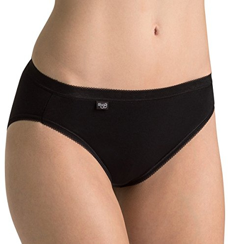 Sloggi Damen Bikinislip, 4er Pack, Gr. 42, Schwarz - Schwarz