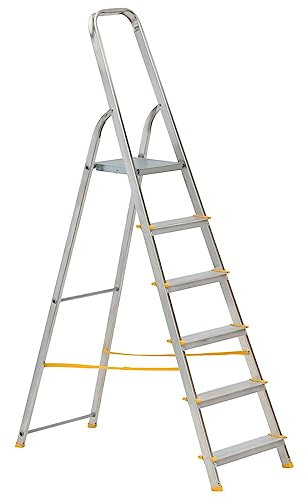 Escabeau en aluminium EUROSTYL Jaune 6 marches