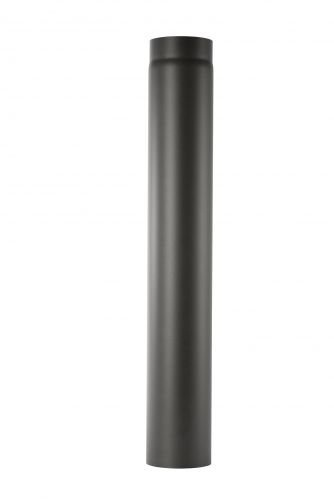 FIREFIX R130/1 Ofenrohr aus 2 mm starken Stahl (Rauchrohr) in 130 mm Durchmesser, für Kaminöfen und Feuerstellen, Senotherm, schwarz, 1000 mm lang