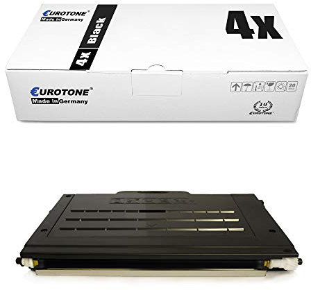 4X Eurotone Toner für Samsung CLP 500 550 wie CLP-500D7K 500D7K Black Schwarz