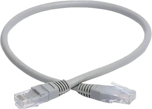 wantecWire Extra dünnes Patchkabel CAT.6 UTP, Länge 0.1 m, grau