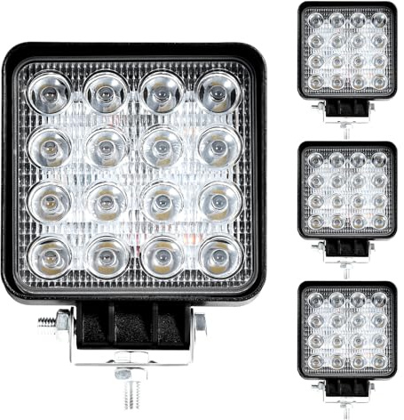 LITE-WAY 4PCS 4 Inch LED Pods, IP67, 5600LM Work Lights for Truck, Tractor, ATV, UTV, Boat, Driving Lamp Daytime Running Off-Road Lights