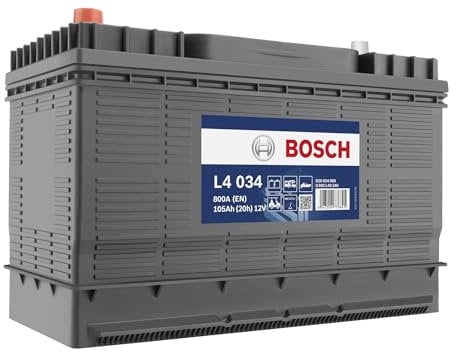 Bosch L4034 Batterie de Loisirs, Camping-car, Bateau - Décharge Lente 12V 105A/H-800A