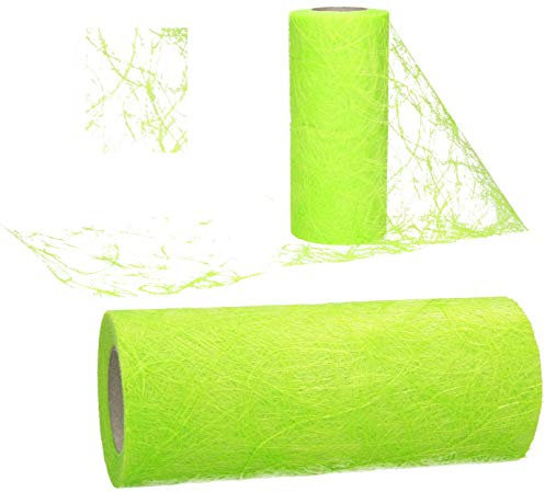 Sizoweb Tischläufer Tischband 25 Meter Rolle zur Dekoration für verschiedene Anlässe wie Ostern, Weihnachten, Hochzeit oder Taufe (Farbe: Maigrün, Maße: 20 cm x 25 m, besonders robust, abwaschbar)