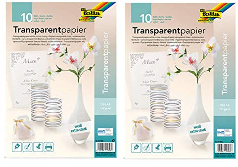 folia 87400 - Transparentpapier, DIN A4 (Weiß, 20 Blatt)