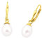 Amor Ohrhänger Damen Ohrschmuck, mit Süßwasserzuchtperle, 2,5 cm, Gold, Kommt in Schmuck Geschenk Box, 2013828