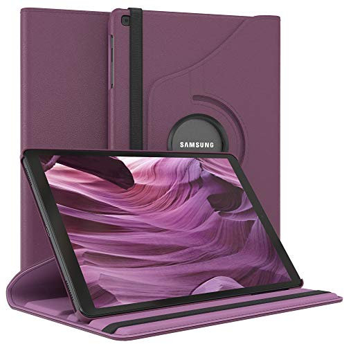 EAZY CASE - Tablet Hülle für Samsung Galaxy Tab A 10.1 2019 Schutzhülle 10.1 Zoll Smart Cover Tablet Case Rotationcase zum Aufstellen Klapphülle 360° drehbar mit Standfunktion Tasche Kunstleder Lila