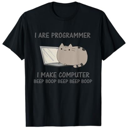 Katze Computer Kätzchen Informatik Informatiker Geschenk T-Shirt