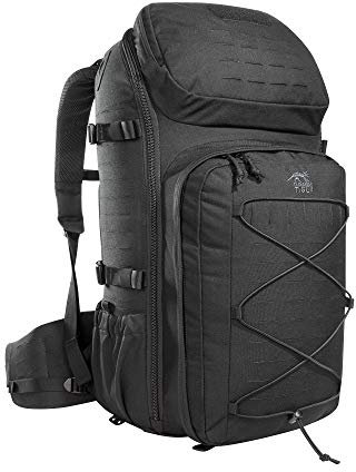 Tasmanian Tiger TT Modular Trooper Pack 55 Liter, Wander-Rucksack, Molle-kompatibler Militär-Rucksack Herren für Outdoor, Einsatz, Bushcraft, Trekking (Black)