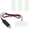 Supefriendly Battery Eliminator,D Battery Eliminator 2m USB Powered Can Replace 1 To 4pcs 1.5V LR20 D Battery