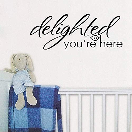 Wall Stickers Delighted You'Re Here Welcome Art Home Decorpvc Wall Sticker Decal 66Cm*25.7Cm