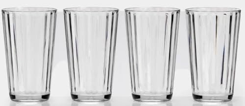 Flamefield Crystaline Tall Acrylic Tumblers 450ml 4 Pack