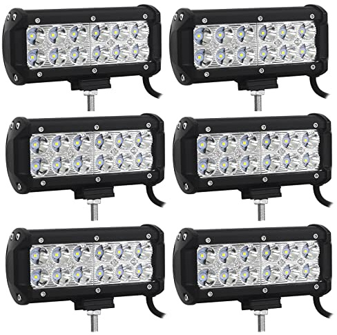 RIGIDON 6X led arbeitslicht, 7 Zoll 18cm 36W Spot Light bar, 12V 24V 6000K | wasserdichte, led pods, offroad beleuchtung, zusatzscheinwerfer, scheinwerfer, für auto KFZ ATV LKW traktor fahrzeuge 4x4