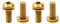 Chooee Water Bottle Cage Bolts M5 x 12mm, 4pcs Water Bottle Holder Screws for MTB,Mountain Bike,Road Bicycle, Gold