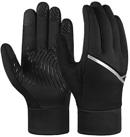 AOPOW Boys Gloves Magic Kids Winter - Touch Screen Girls Thermal Elastic Cuff Non-Slip Glove for Age 4-10 Years Old Children Running Bike Riding Cycling Outdoors Sports Hand Warm