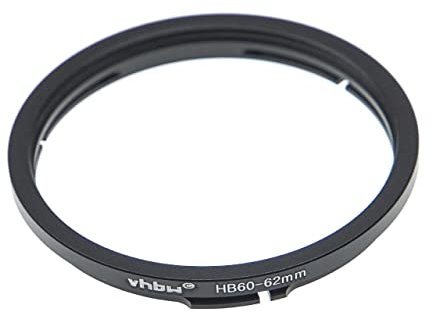 vhbw Filter-Adapterring 62mm kompatibel mit Hasselblad B60 Bajonett Kamera, Digitalkamera Objektive - matt-schwarz