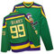 Mighty Ducks Jersey Movie Eishockey Trikot S-XXL Charlie Conway #96 Adam Banks #99 90S Hip Hop Kleidung für Party, #99 Grün, XX-Large