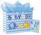 Loveinside Baby Boy Geschenktüte mit Seidenpapier und Grußkarte für Babyparty, frischgebackene Eltern und mehr, 41,9 x 32 x 14,5 cm, 1 Stück